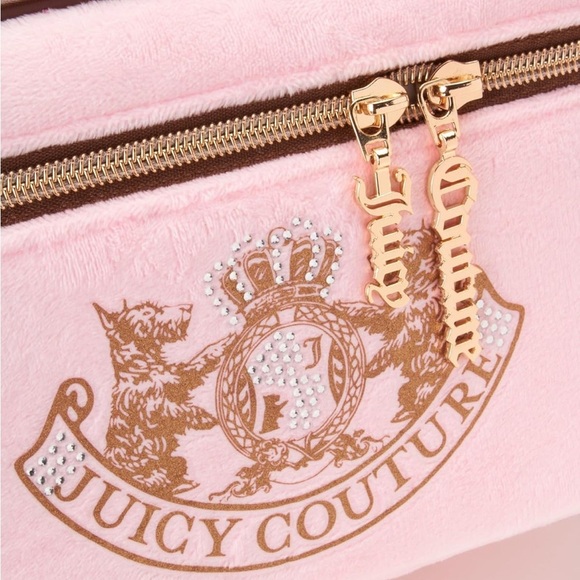Juicy Couture Pink Cosmetic Bag with Elegant Crest - Picture 3 of 5